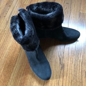 Franco Sarto NEW faux fur top boots size 8